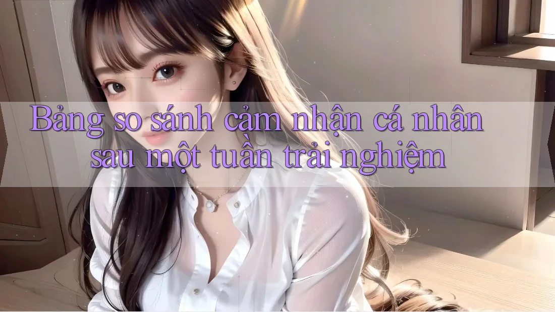 Bảng so sánh cảm nhận cá nhân sau một tuần trải nghiệm Bảng so sánh cảm nhận cá nhân sau một tuần trải nghiệm