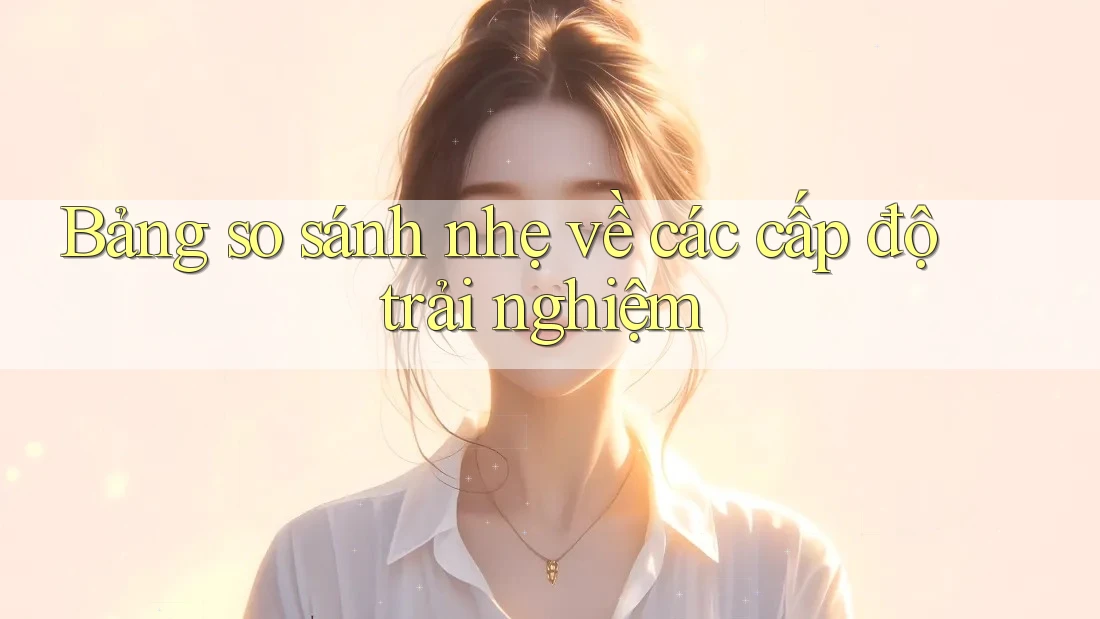 Bảng so sánh nhẹ về các cấp độ trải nghiệm